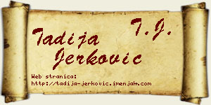 Tadija Jerković vizit kartica